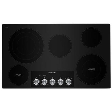 36" Electric Cooktop with 5 Elements and Knob Controls