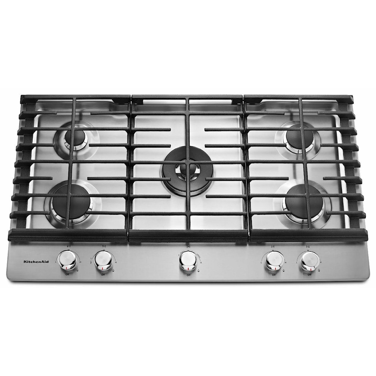 KitchenAid Gas Cooktops 36'' 5-Burner Gas Cooktop