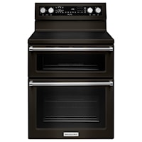 30-Inch 5 Burner Electric Double Oven Convection Range