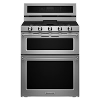 30-Inch 5 Burner Gas Double Oven Convection Range