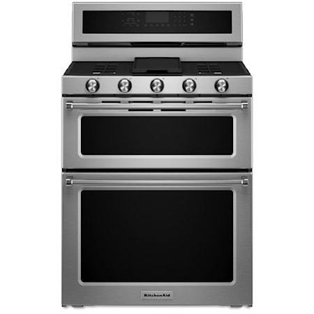 30-Inch 5 Burner Gas Double Oven Convection 