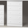 Kith Furniture 193 White WHITE 5 DRAWER  CHEST |