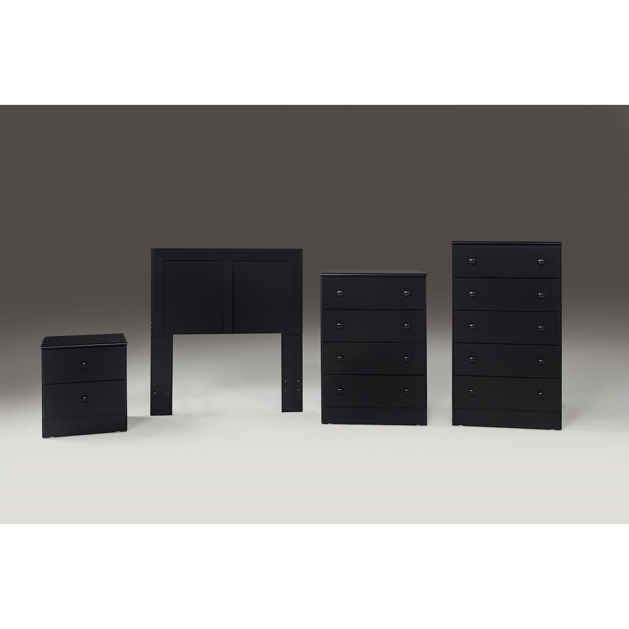 Kith Furniture Nighstands BLACK 2 DRAWER NIGHTSTAND |