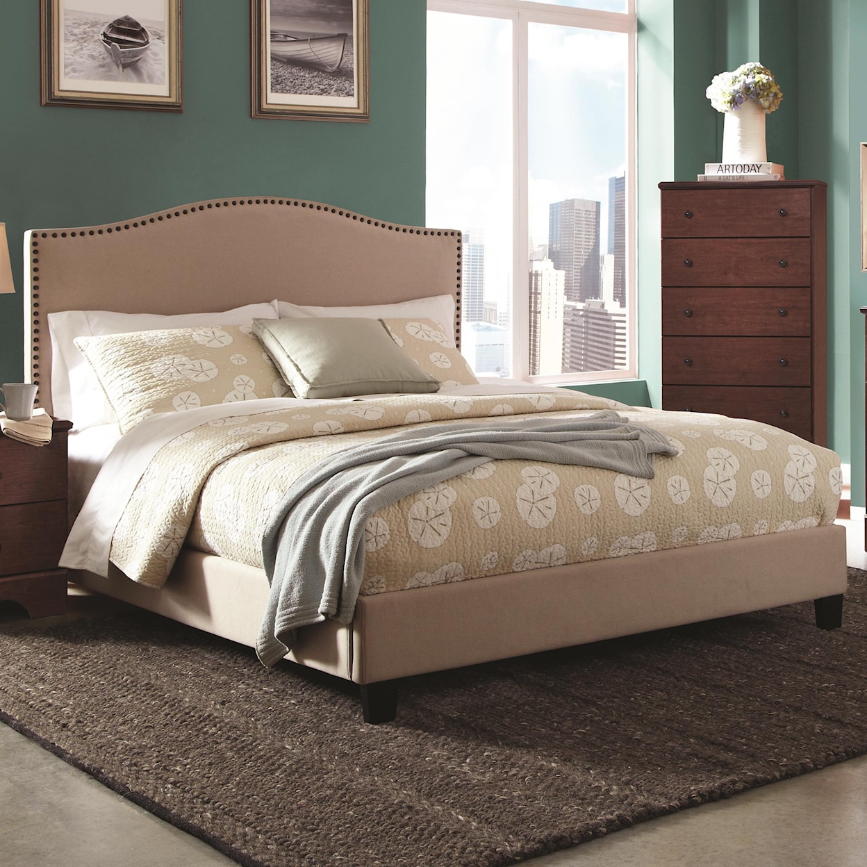 Kith Furniture Langston Queen Linen Bed