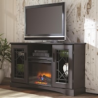SMOKE 60" ENTERTAINMENT | CENTER WITH FIREPLACE