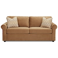 Innerspring Queen Sleeper Sofa with Rolled Arms