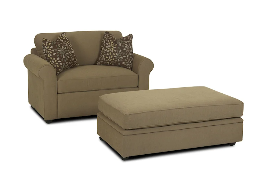 Brighton Royal Chair Sleeper & Storage Ottoman by Klaussner at Sheely's Furniture & Appliance