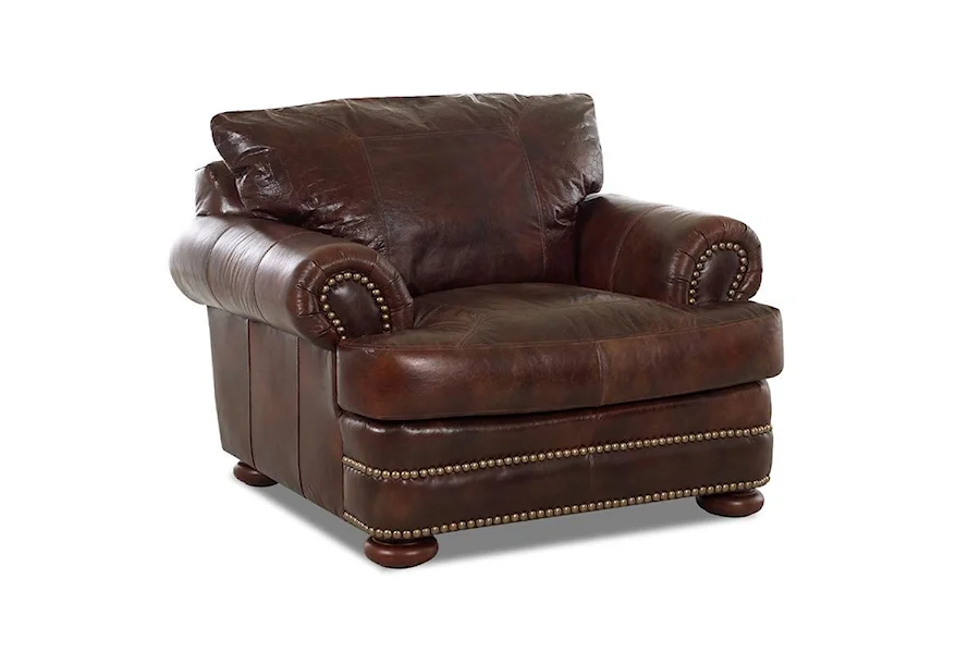 Montezuma Leather Chair by Klaussner at Van Hill Furniture