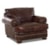 Klaussner Montezuma Leather Casual Style Chair with Bun Feet