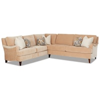 Transitional 2-Piece Sectional Sofa with Kool Gel Cushions