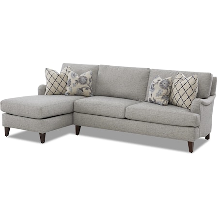 Transitional Sofa Chaise with Left-Facing Chaise