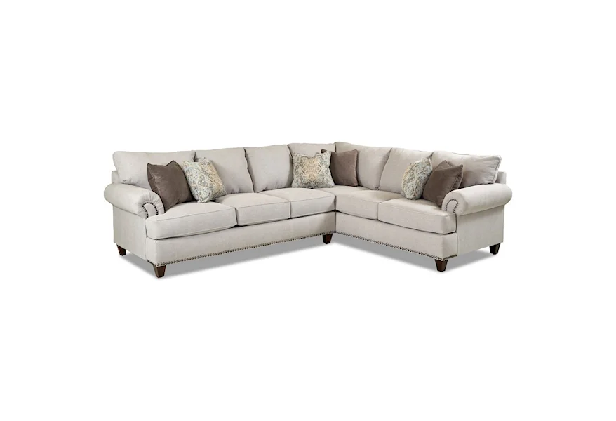 Alexa 2 Pc Sectional Sofa w/ LAF Sofa by Klaussner at EFO Furniture Outlet