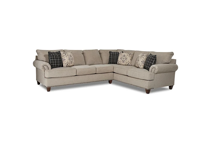 Alexa 2 Pc Sectional Sofa w/ LAF Sofa by Klaussner at EFO Furniture Outlet