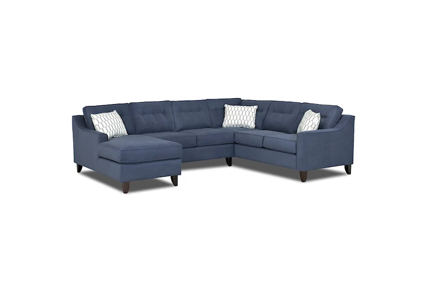 Audrina Contermporary 3 Piece Sectional Sofa by Klaussner at Johnny Janosik