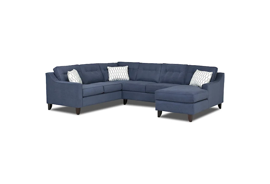 Audrina Contemporary 3 Piece Sectional Sofa by Klaussner at Johnny Janosik