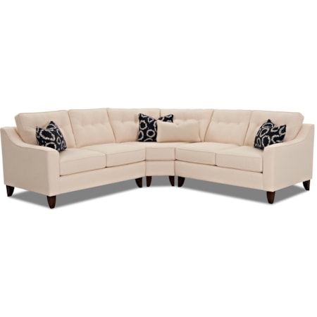 3 Piece Sectional with Wedge