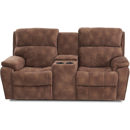 Console Reclining Loveseat w/ Nails