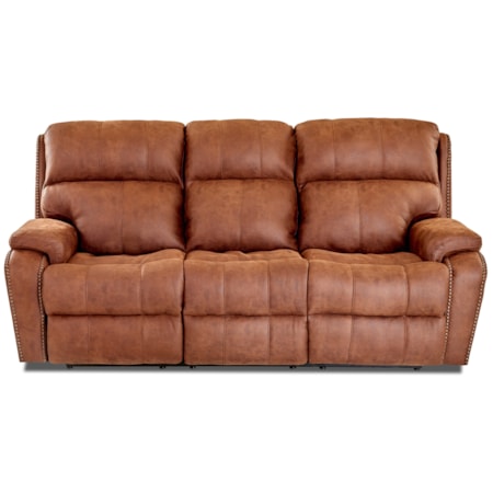 Power Recline Sofa w/ Nails & Pwr Head & Lum