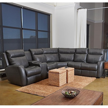 4-Seat Reclining Sectional w/ LAF Console