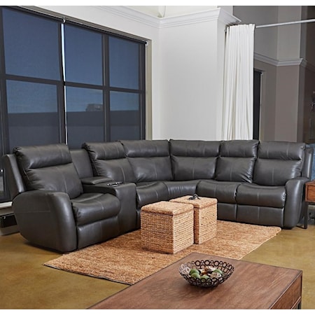 4-Seat PowerRecline Sectional w/ LAF Console