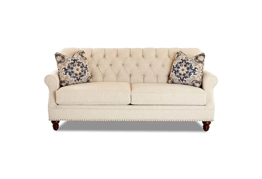 Burbank Sofa w/ Nailheads by Klaussner at Pilgrim Furniture City