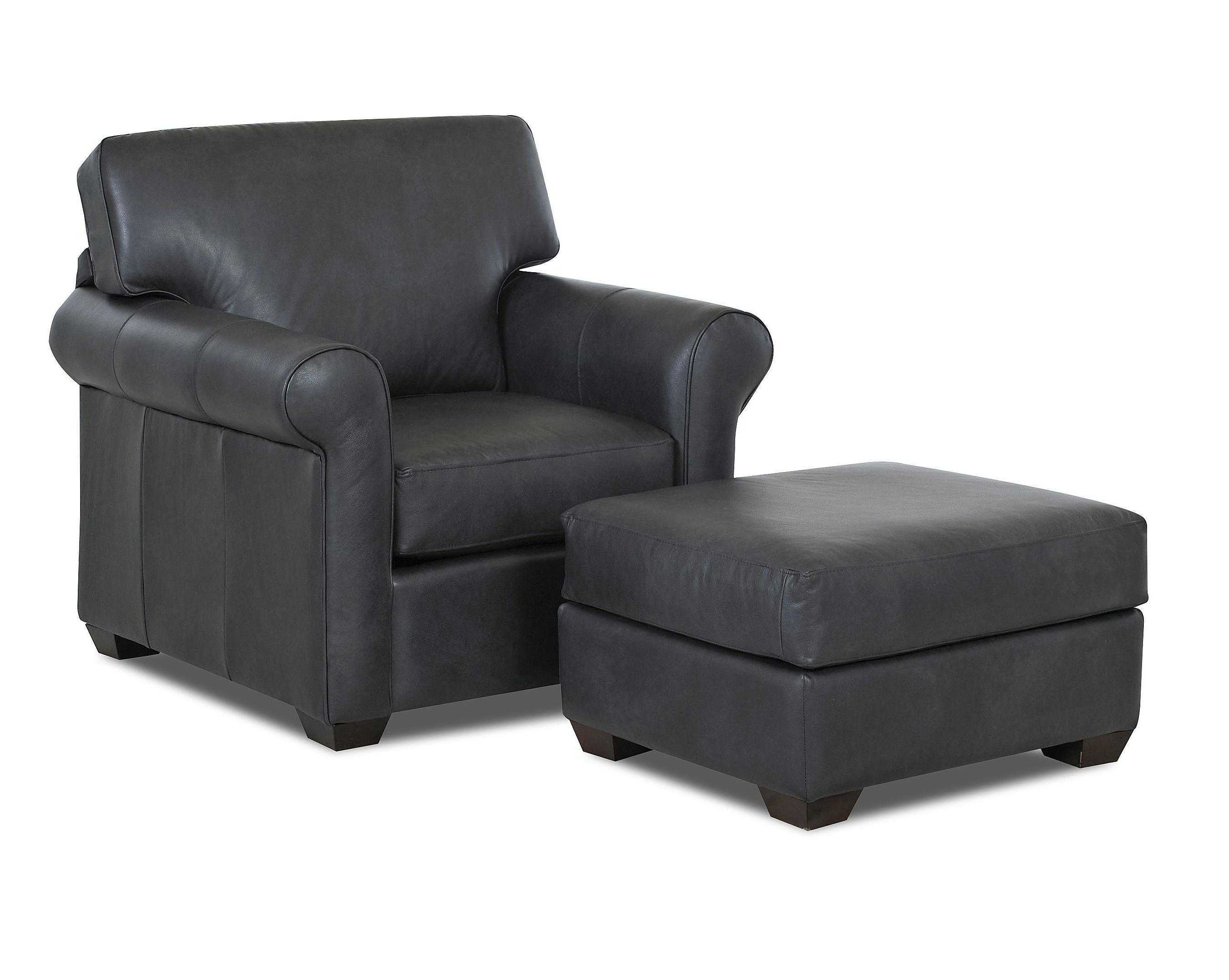 Transitional Chair and Ottoman Set