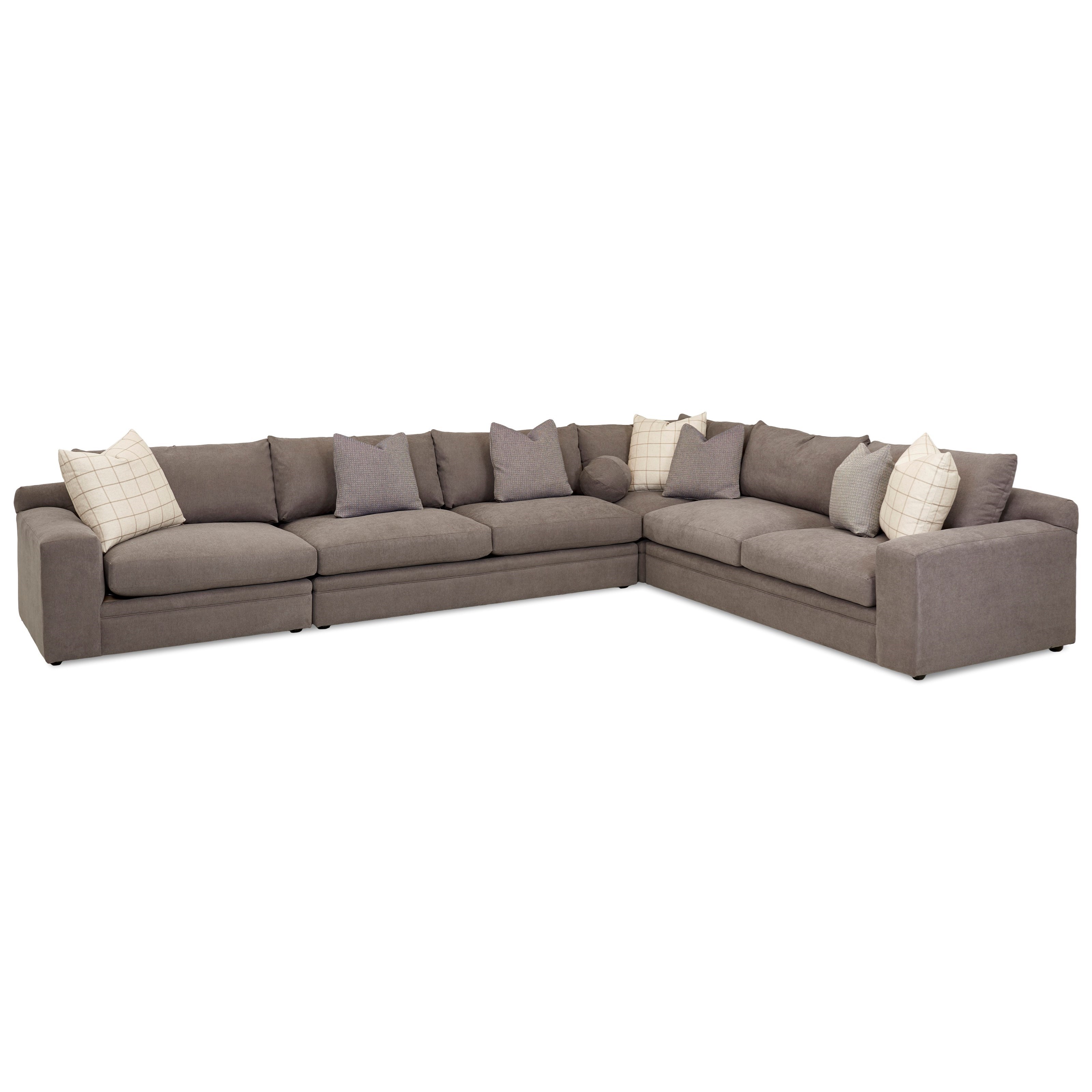 Casual Four Piece Sectional Sofa with LAF Chair