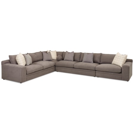 4 Pc Sectional Sofa w/ RAF Chair