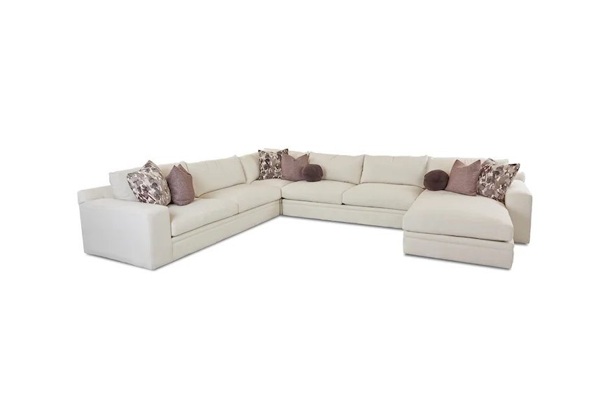 Casa Mesa 4 Pc Sectional Sofa w/ RAF Chaise by Klaussner at Pilgrim Furniture City