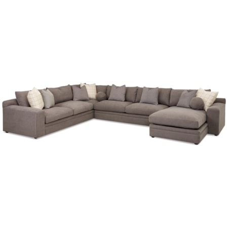 4 Pc Sectional Sofa w/ RAF Chaise
