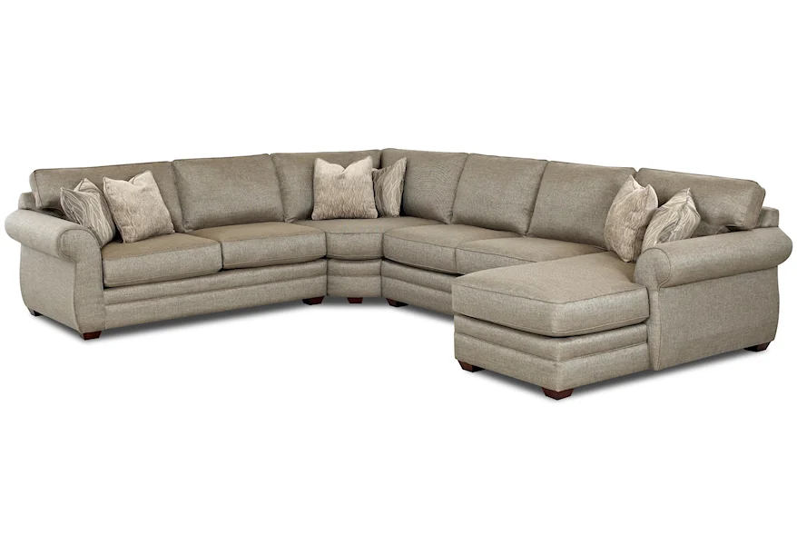 Clanton Sectional Sofa by Klaussner at Johnny Janosik