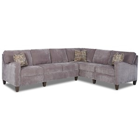 Hybrid Reclining Sectional w/ RAF Corn Sofa