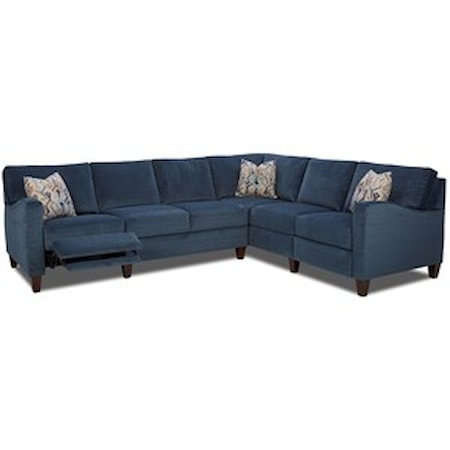 Hybrid Reclining Sectional w/ RAF Corn Sofa