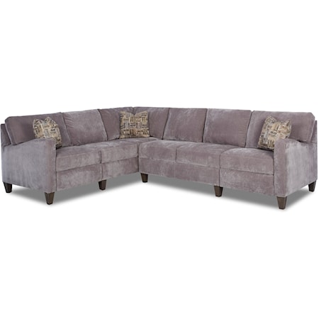 Hybrid Reclining Sectional w/ LAF Corn Sofa