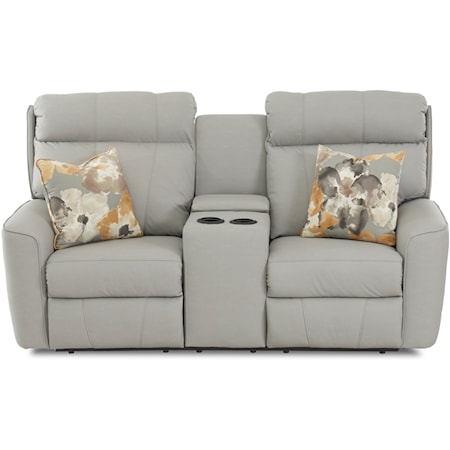 Console Reclining Loveseat w/ Pillows