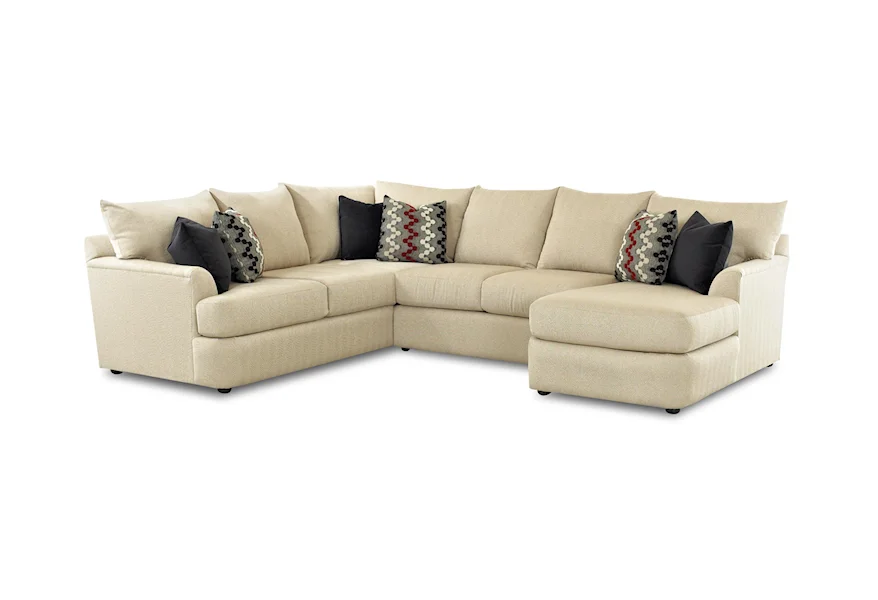 Findley Sectional Sofa by Klaussner at Johnny Janosik