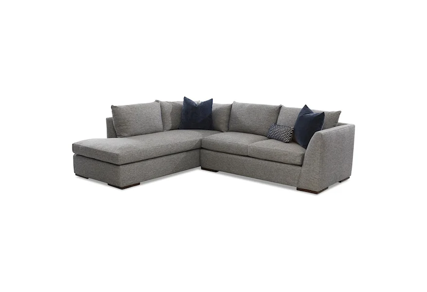 Flagler 2-Piece Sectional Sofa w/ LAF Sofa Chaise by Klaussner at Johnny Janosik