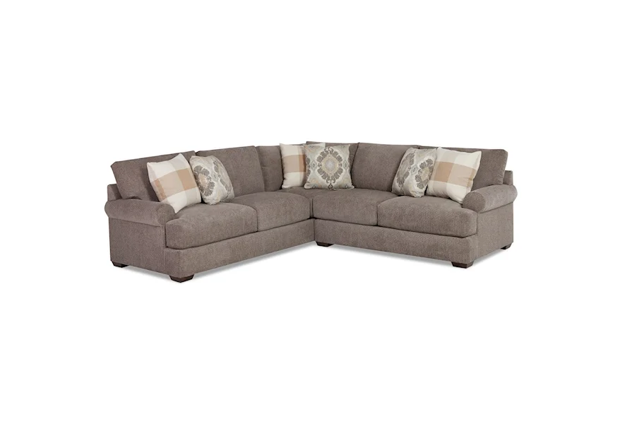 Gaylord 4-Seat Sectional Sofa w/ LAF Corner Sofa by Klaussner at Johnny Janosik