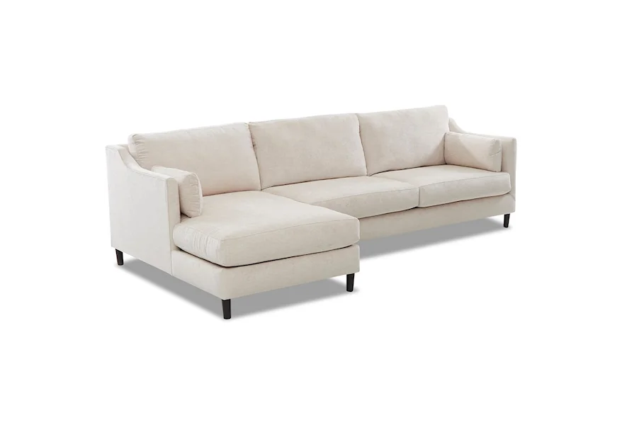 Harlow 3-Seat Modular Chaise Sofa w/ LAF Chaise by Klaussner at Johnny Janosik
