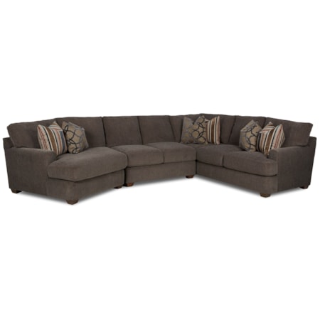 3 Pc Sectional Sofa w/ LAF Cuddler