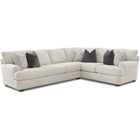 2 Pc Sectional Sofa w/ RAF Corner Sofa