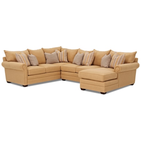 3 Pc Sectional Sofa w/ RAF Chaise
