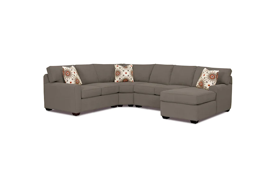 Hybrid 4 Pc Sectional Sofa w/RAF Chaise by Klaussner at Johnny Janosik