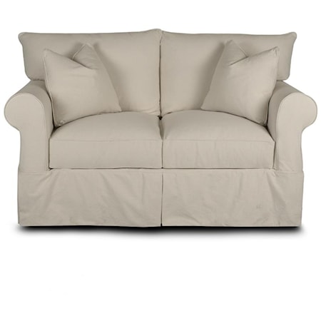 Loveseat with Rolled Arms 