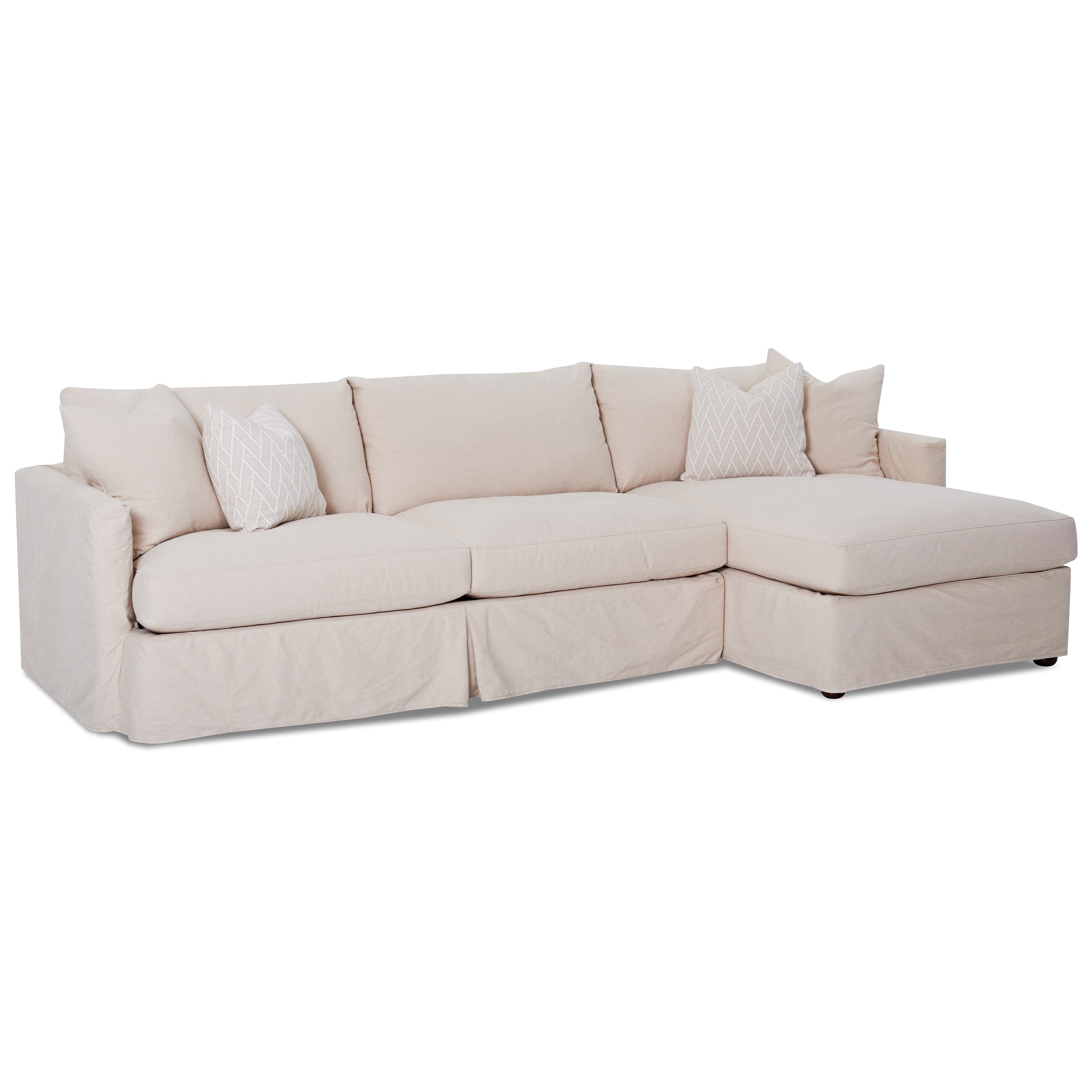2 Pc Sectional Sofa with Slipcover