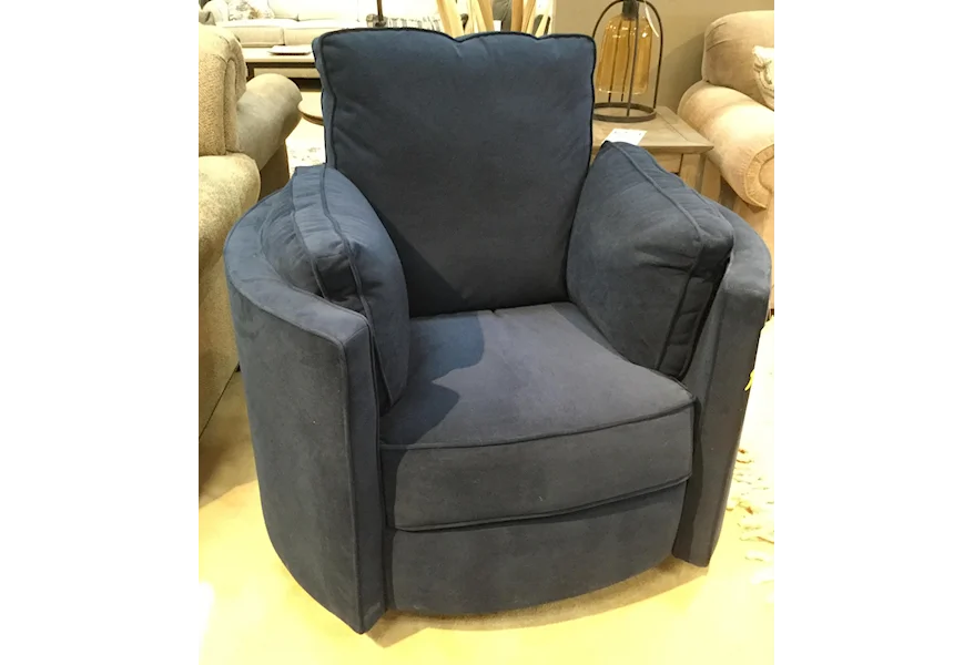 Ryder Transitional Reclining Swivel Chair by Klaussner at VanDrie Home Furnishings