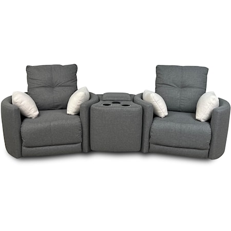 2-Seat Power Reclining Set with Console