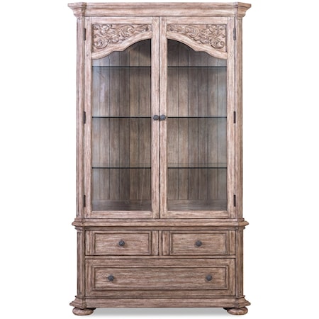 Traditional China Cabinet with Display Lighting 