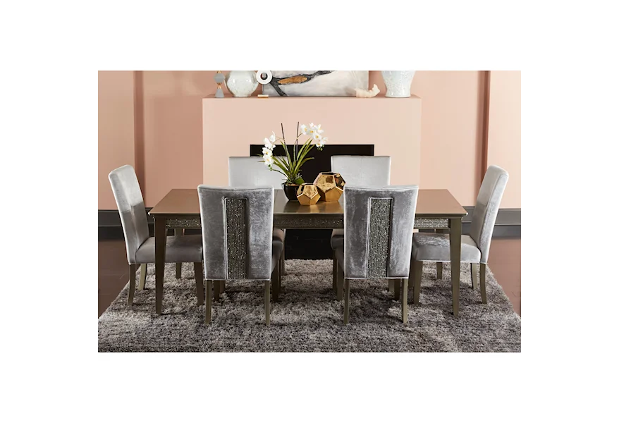 Sophia 7-Piece Dining Table Set by Klaussner International at Beck's Furniture