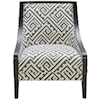 Urban Evolution Wood Trim Traditional Accent Chair
